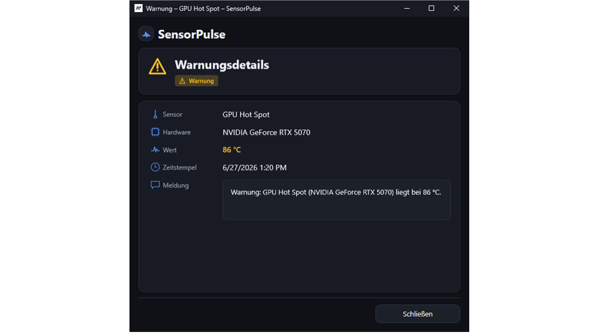 Warnungsdetails